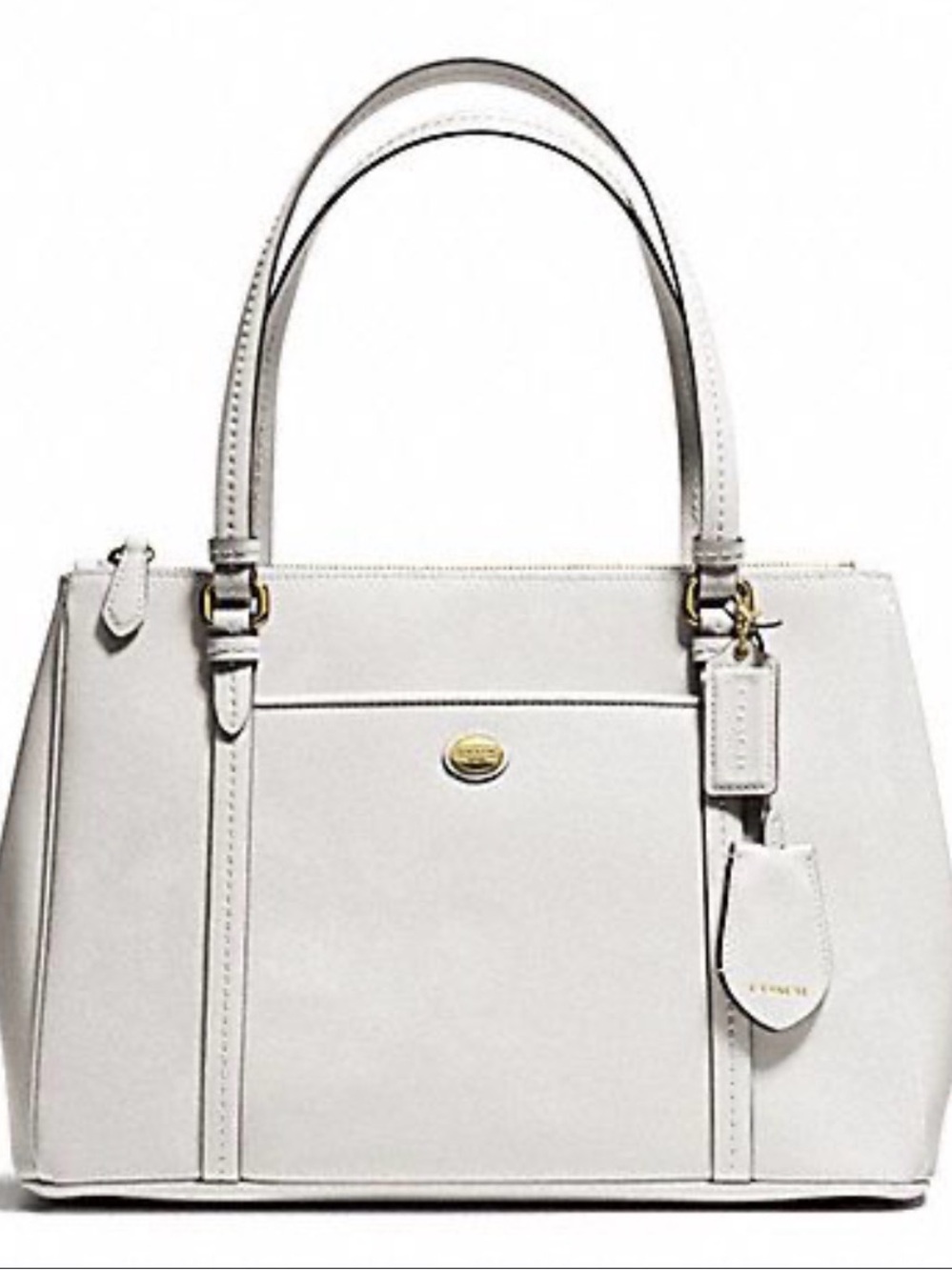 COACH Peyton Leather Jordan Double Zip Carryall Bag F25669​​